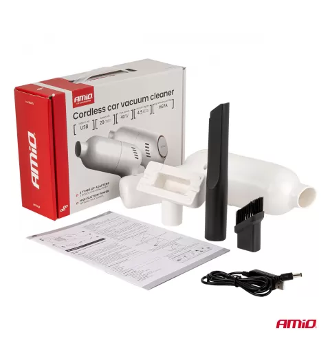 Belaidis automobilinis dulkių siurblys 40W 4,5kPa USB-C VC-07 HEPA AMIO-04415