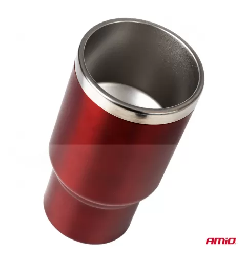 DC automobilinis virdulys/puodelis 450ml, raudonas, 12V