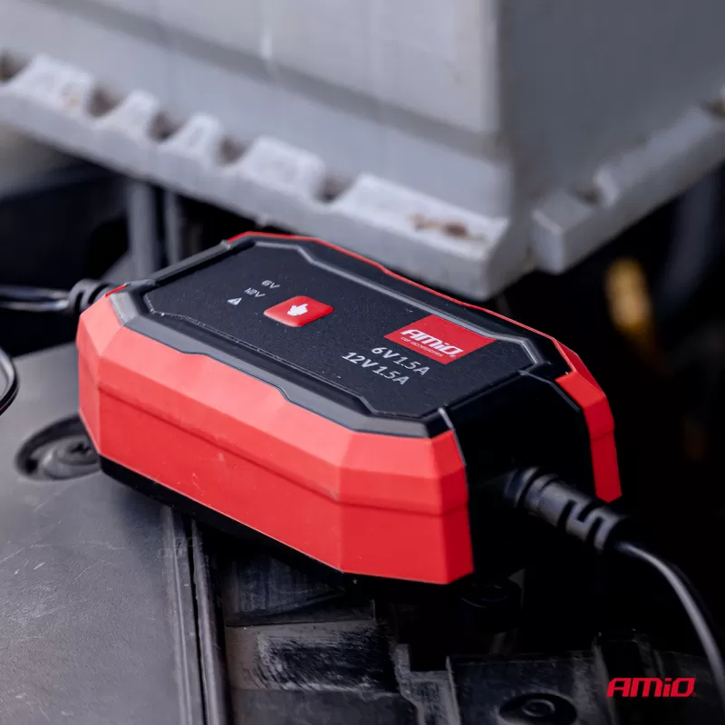 Skaitmeninis akumuliatoriaus įkroviklis AGM GEL STD LiFePo4 MAX 1,5A 6/12V AMIO-04526