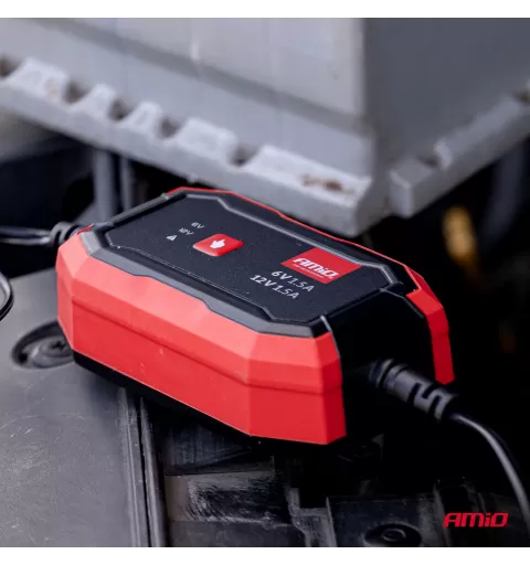 Skaitmeninis akumuliatoriaus įkroviklis AGM GEL STD LiFePo4 MAX 1,5A 6/12V AMIO-04526