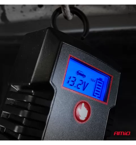 Skaitmeninis akumuliatoriaus įkroviklis AGM GEL STD LiFePo4 MAX 4A 6/12V PRO HOOK AMIO-04531