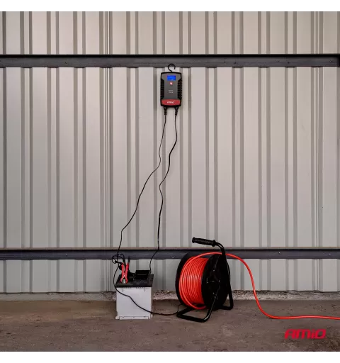 Skaitmeninis akumuliatoriaus įkroviklis AGM GEL STD LiFePo4 MAX 6A 6/12V PRO HOOK AMIO-04532
