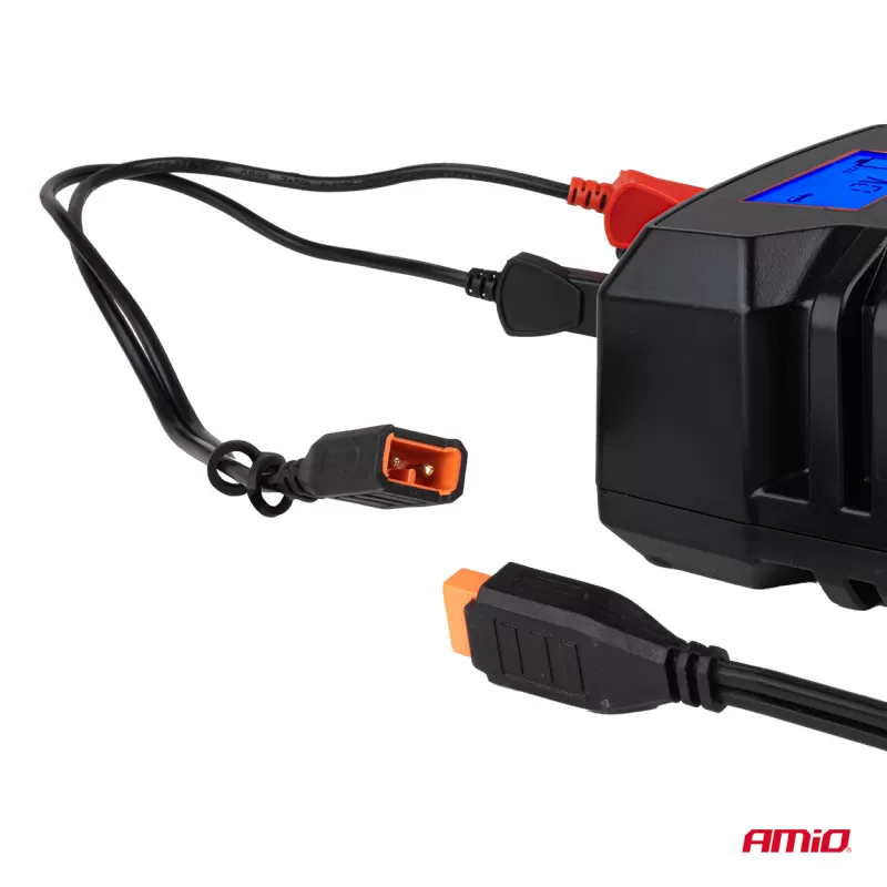 Skaitmeninis akumuliatoriaus įkroviklis AGM GEL STD LiFePo4 MAX 6A 6/12V PRO HOOK AMIO-04532
