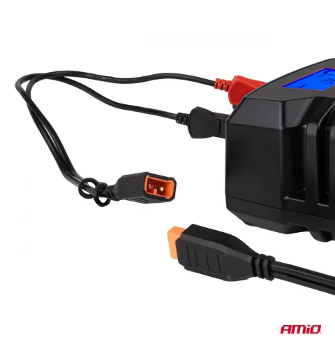 Skaitmeninis akumuliatoriaus įkroviklis AGM GEL STD LiFePo4 MAX 6A 6/12V PRO HOOK AMIO-04532