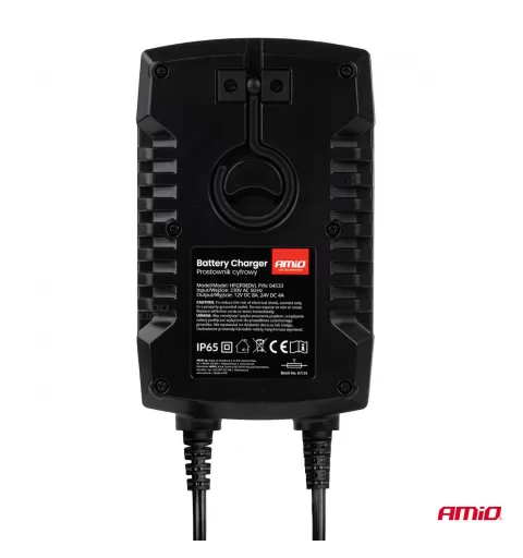 Skaitmeninis akumuliatoriaus įkroviklis AGM GEL STD LiFePo4 MAX 8A 12/24V PRO HOOK AMIO-04533