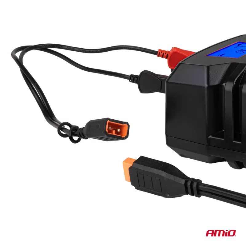 Skaitmeninis akumuliatoriaus įkroviklis AGM GEL STD LiFePo4 MAX 8A 12/24V PRO HOOK AMIO-04533