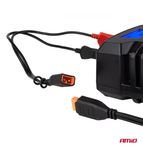 Skaitmeninis akumuliatoriaus įkroviklis AGM GEL STD LiFePo4 MAX 8A 12/24V PRO HOOK AMIO-04533
