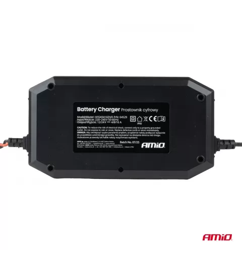 Skaitmeninis akumuliatoriaus įkroviklis BOOST AGM GEL STD LiFePo4 MAX 16A 12/24V PRO AMIO-04529
