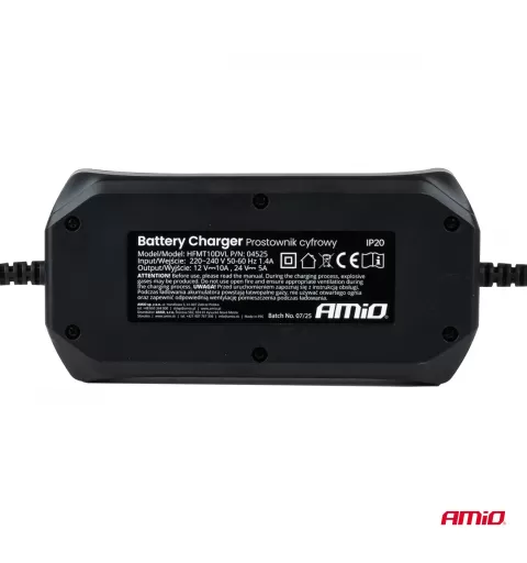 Skaitmeninis akumuliatoriaus įkroviklis STD GEL AGM WET MAX 10A 12/24V AMIO-04525