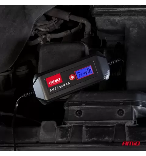 Skaitmeninis akumuliatoriaus įkroviklis STD GEL AGM WET MAX 4A 6/12V AMIO-04523