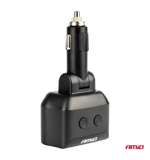 Dvigubas prailgintuvo lizdas 2xUSB 1xUSB C 12/24V maks. 200W AMIO-04173