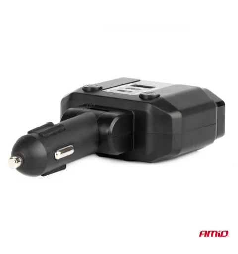 Dvigubas prailgintuvo lizdas PD30W PD20W QC3.0 12/24V maks. 200W AMIO-04174
