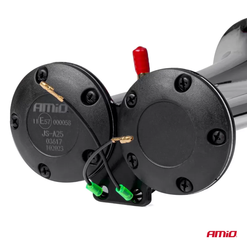 Dvigubi fanfariniai garso signalai 12-24V AMIO-03617