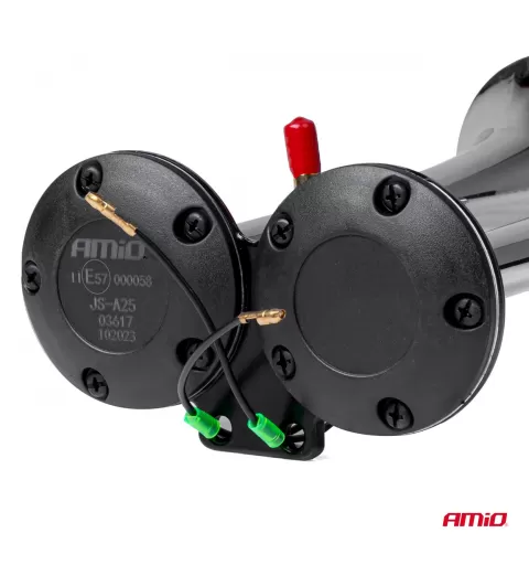 Dvigubi fanfariniai garso signalai 12-24V AMIO-03617