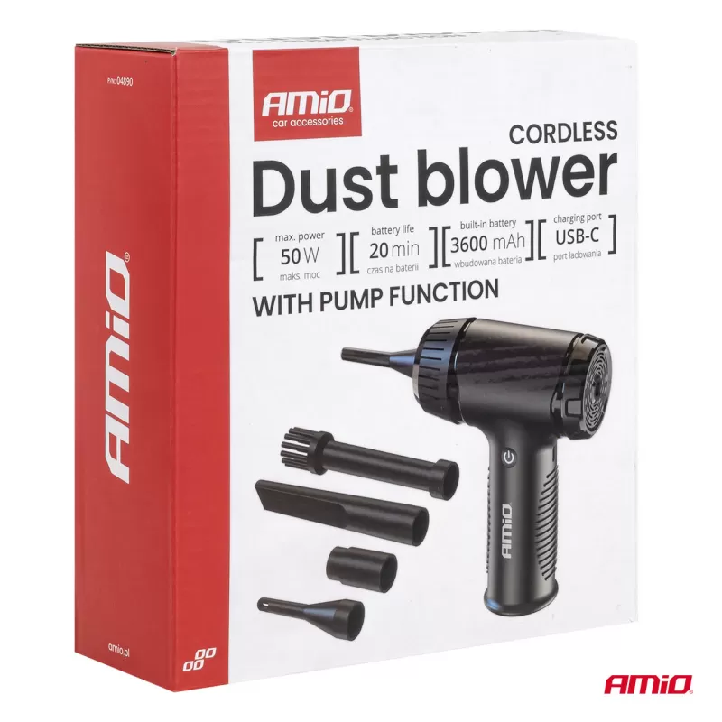 Dulkių pūstuvas su siurbimo funkcija 50W AMIO-04890