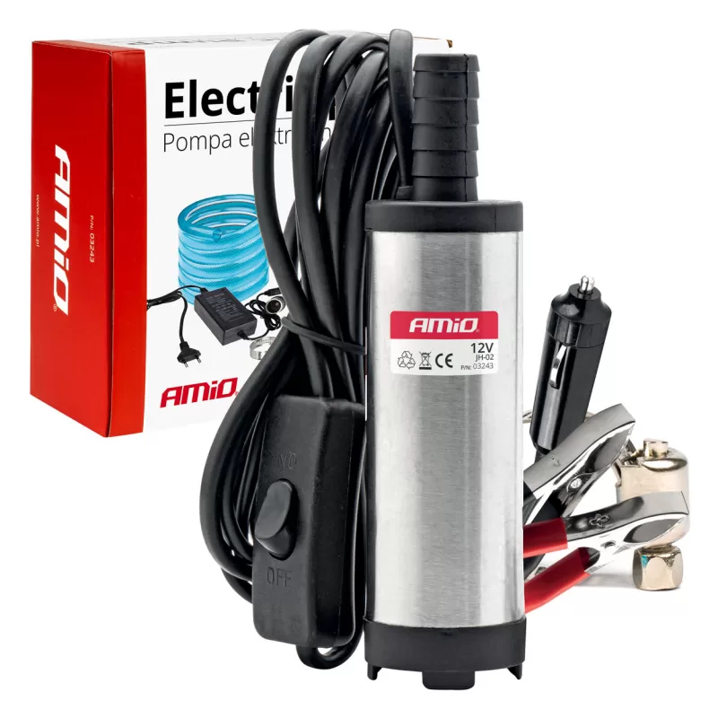 Elektrinis dyzelino siurblys 12V/230V, panardinamas, skersmuo 38 mm, rinkinys su žarna