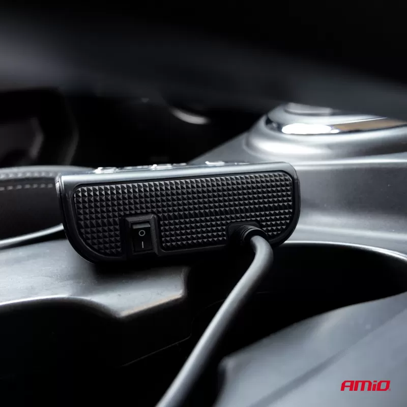 Prailgintuvo lizdas su įkrovikliu 4xUSB-A QC3.0 PD 3.0, 180 W AMIO-04835