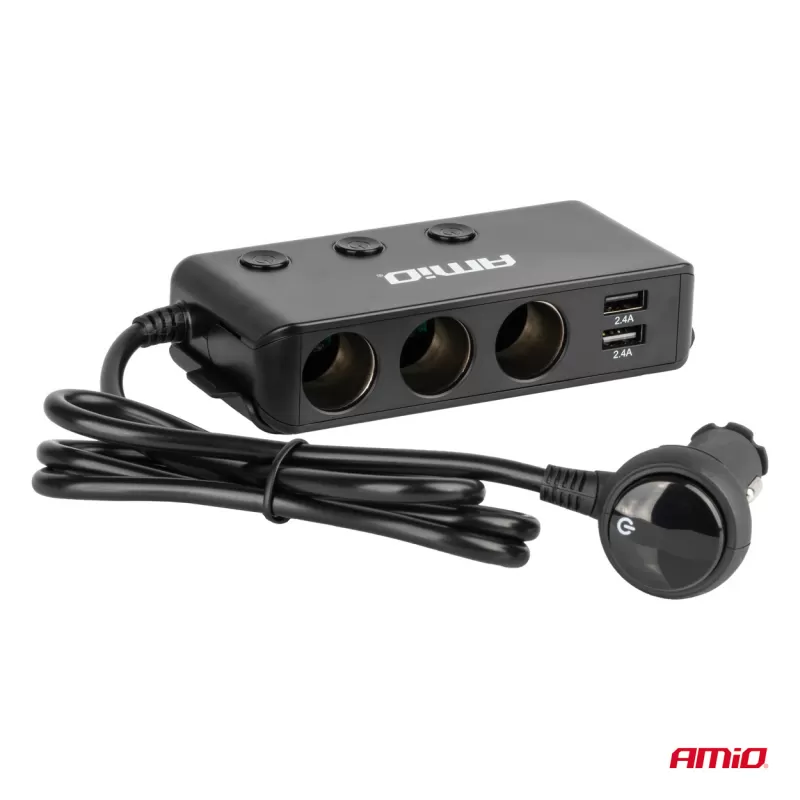 Prailgintuvo lizdas su voltmetru AMIO-03781
