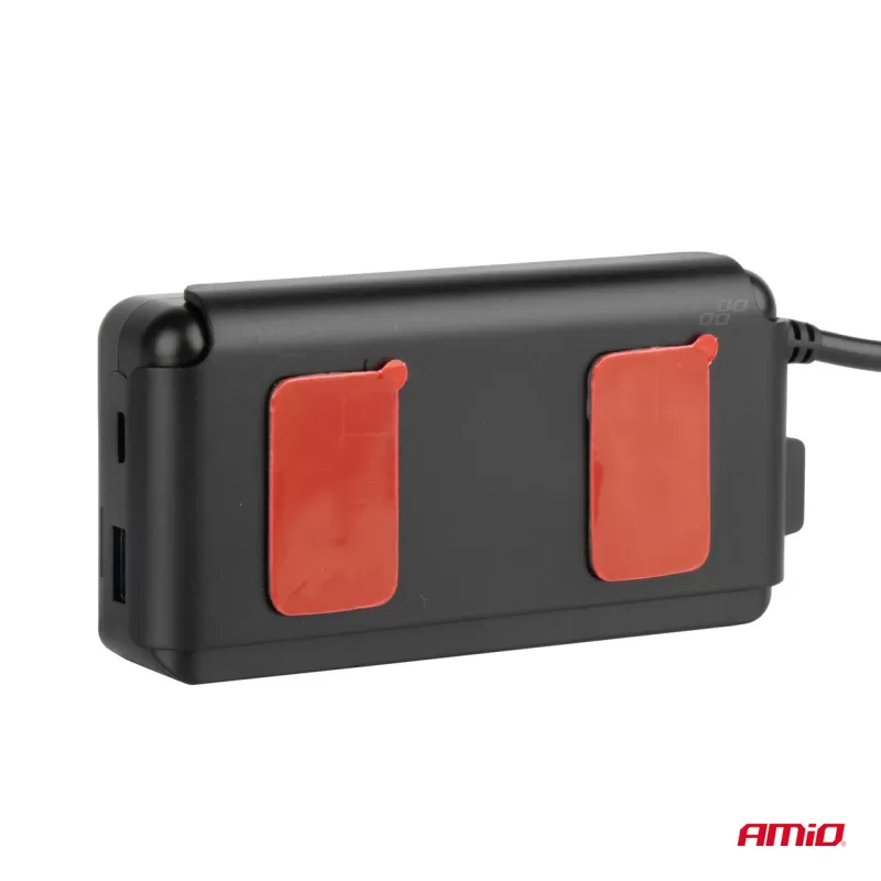 Prailgintuvo lizdas su voltmetru AMIO-03781