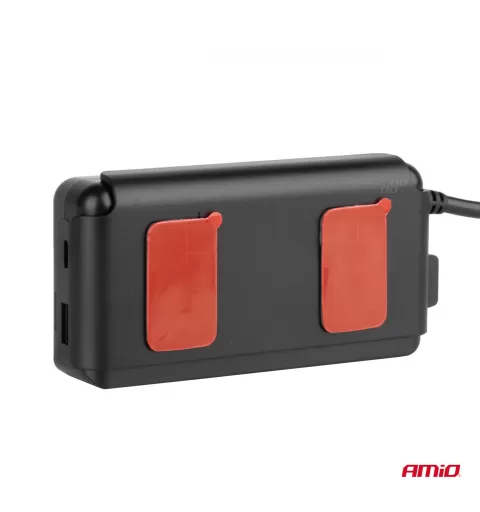 Prailgintuvo lizdas su voltmetru AMIO-03781