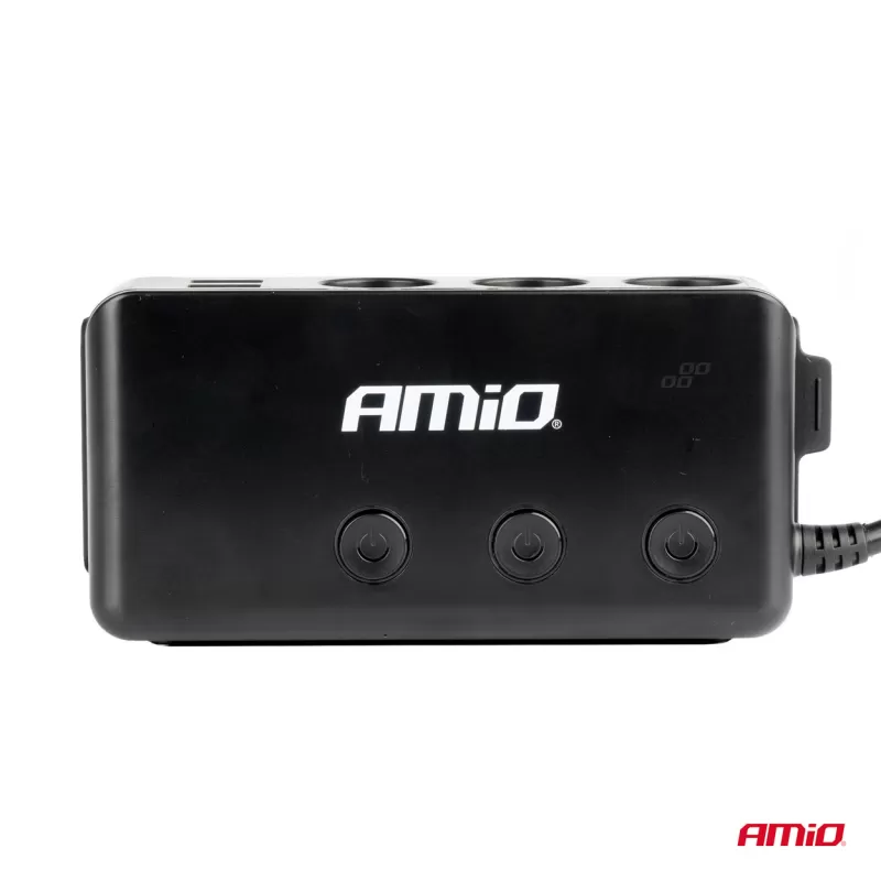 Prailgintuvo lizdas su voltmetru AMIO-03781