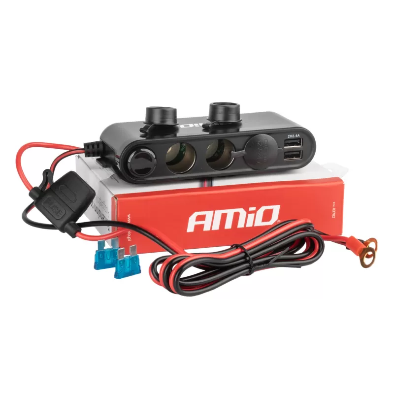 Prailgintuvo lizdas su voltmetru AMIO-03782