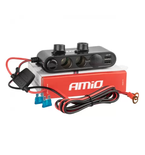 Prailgintuvo lizdas su voltmetru AMIO-03782