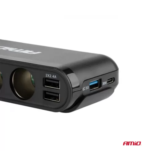 Prailgintuvo lizdas su voltmetru AMIO-03782