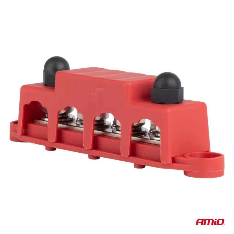 Masės paskirstymo blokas su plius šyna M10 12V - 48V 250A AMIO-03812