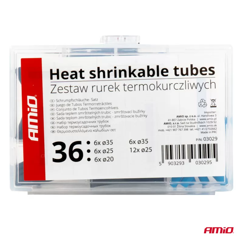 Termosusitraukiantys vamzdeliai, 36 vnt.