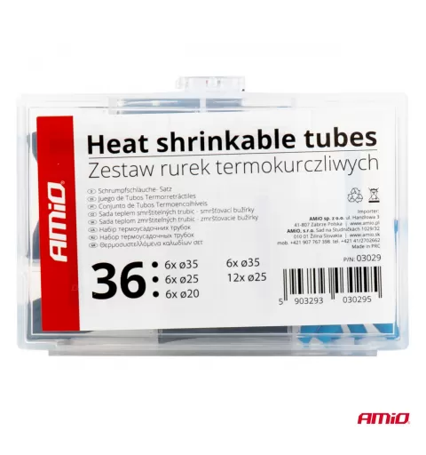 Termosusitraukiantys vamzdeliai, 36 vnt.