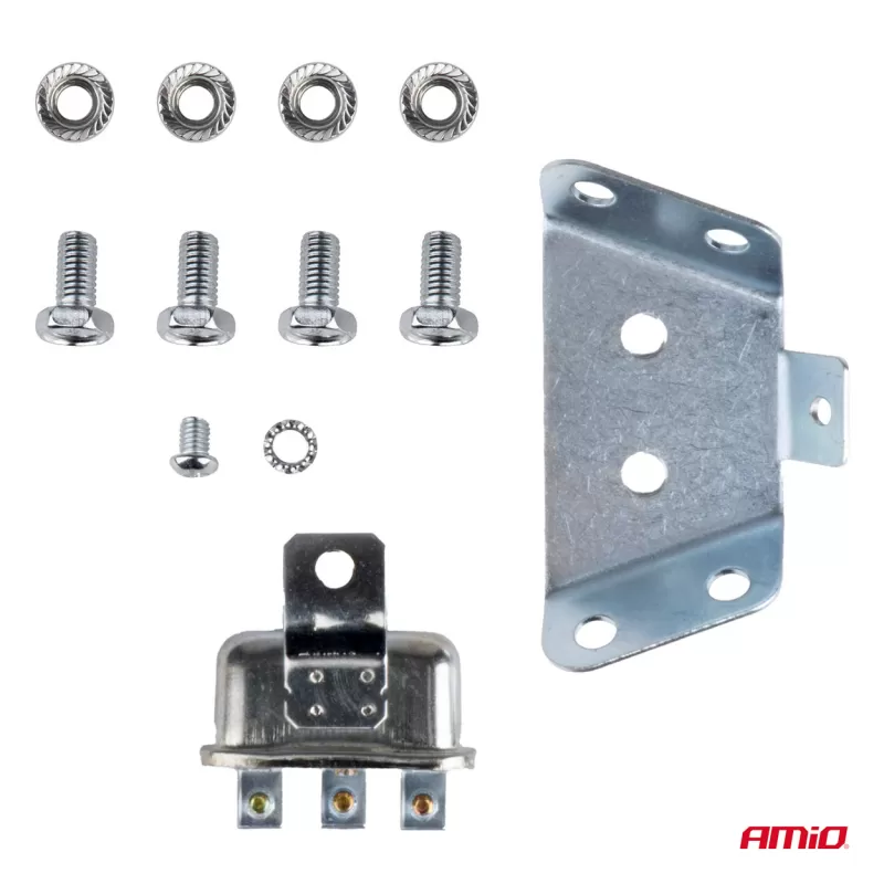 Garso signalų rinkinys, 2 vnt., raudonas, 125mm, 12V, AMIO-04075