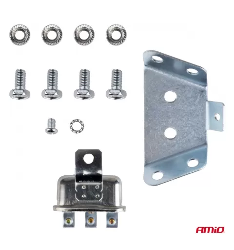 Garso signalų rinkinys, 2 vnt., raudonas, 125mm, 12V, AMIO-04075