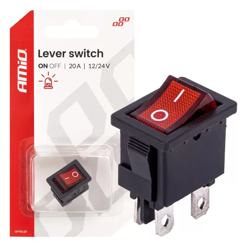 Svirtinis jungiklis 20A 12V 24V AMIO-04440
