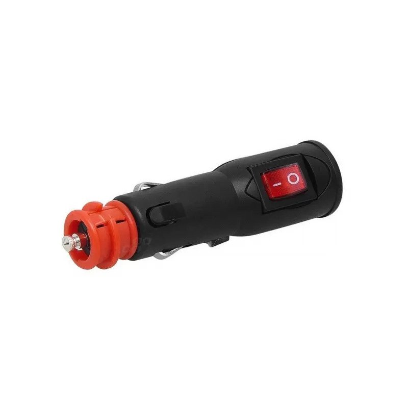 Žiebtuvėlio lizdo kištukas su jungikliu EURO/DIN 12/24V