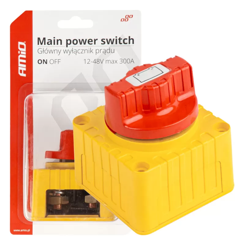Pagrindinis maitinimo jungiklis 12-48V maks. 300A AMIO-03839