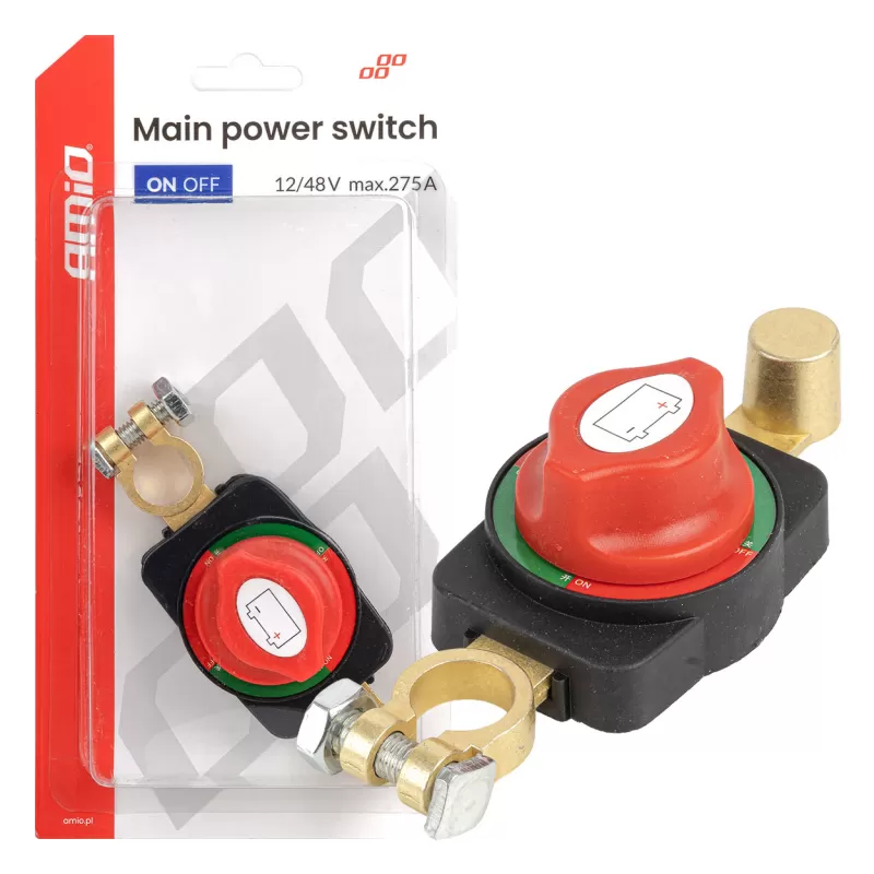 Pagrindinis maitinimo jungiklis 12V-48V maks. 275A AMIO-04830