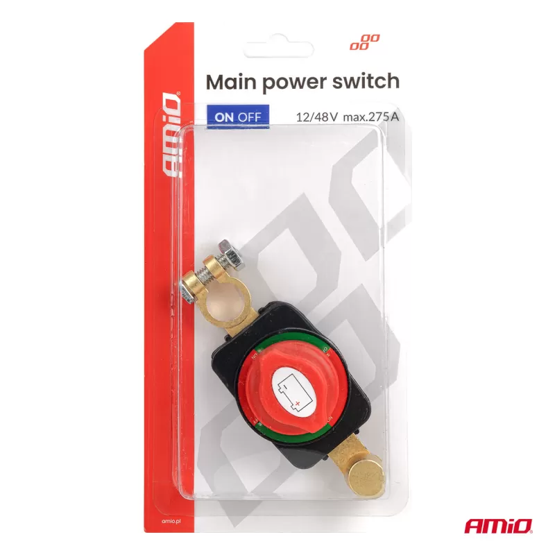 Pagrindinis maitinimo jungiklis 12V-48V maks. 275A AMIO-04830