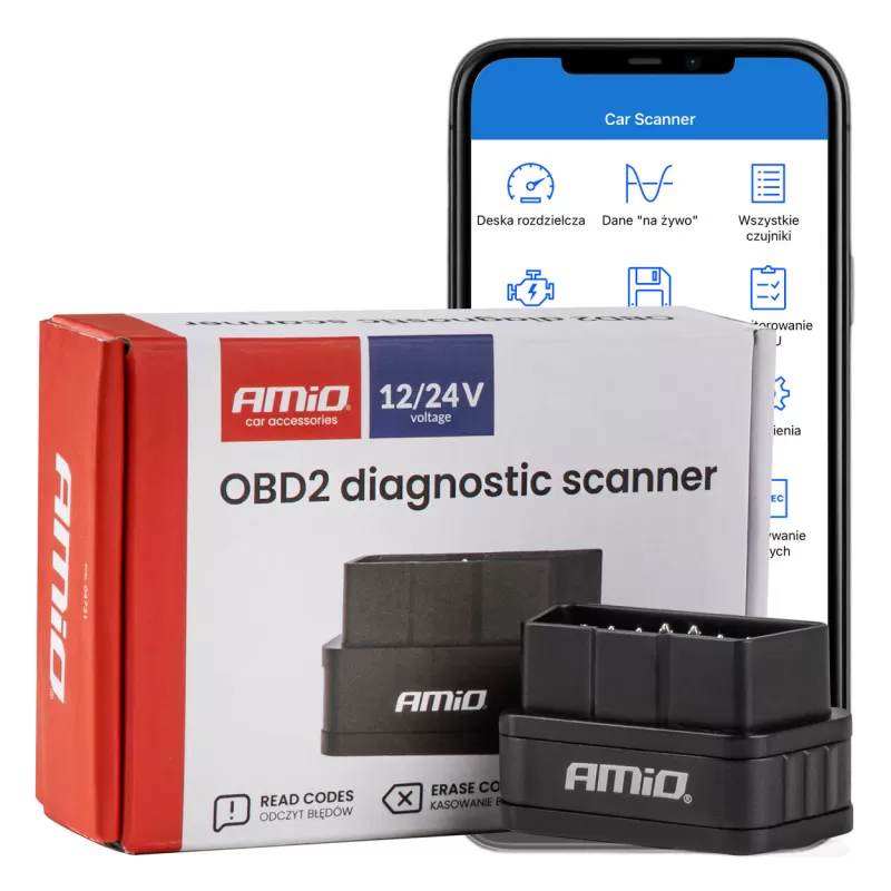 OBD2 diagnostikos skaitytuvas AMIO-04731