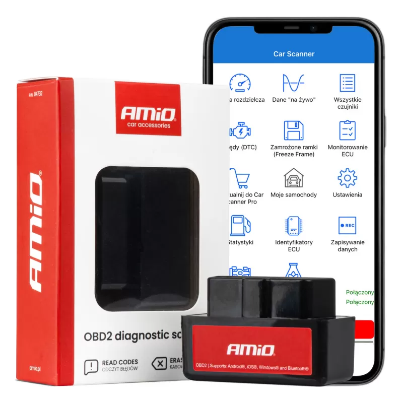 OBD2 diagnostikos skaitytuvas AMIO-04732