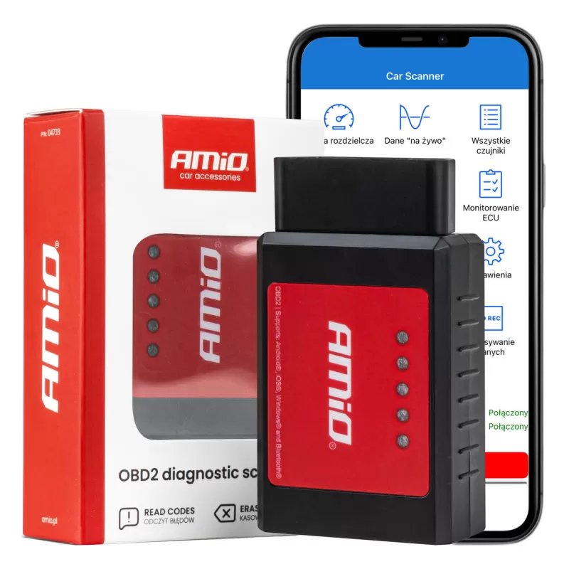 OBD2 diagnostikos skaitytuvas AMIO-04733