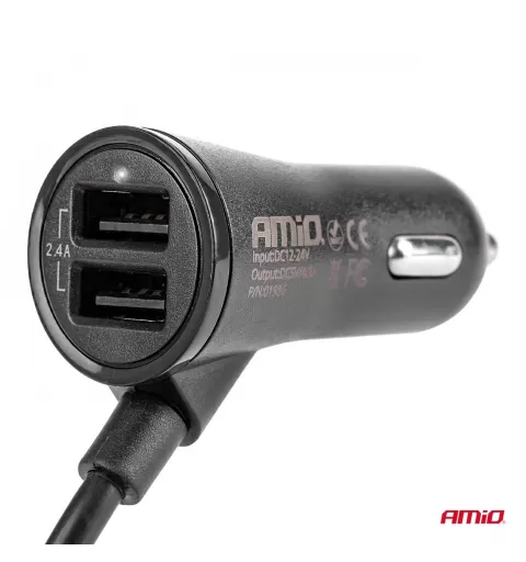 Telefono įkroviklis priekiui-galui su prailgintuvo laidu, 4 USB