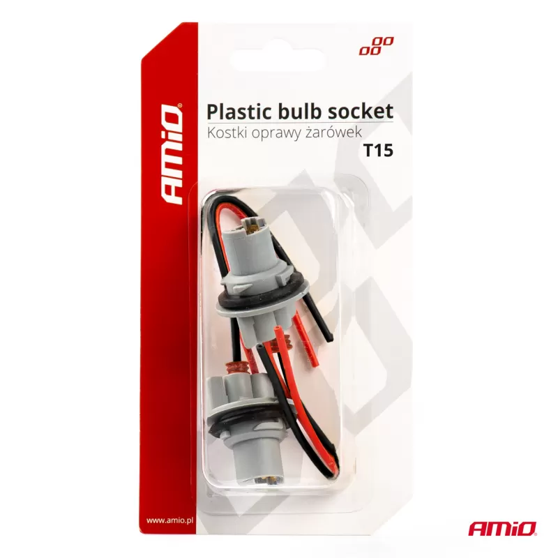 Plastikinis lemputės lizdas, 2 vnt., T15