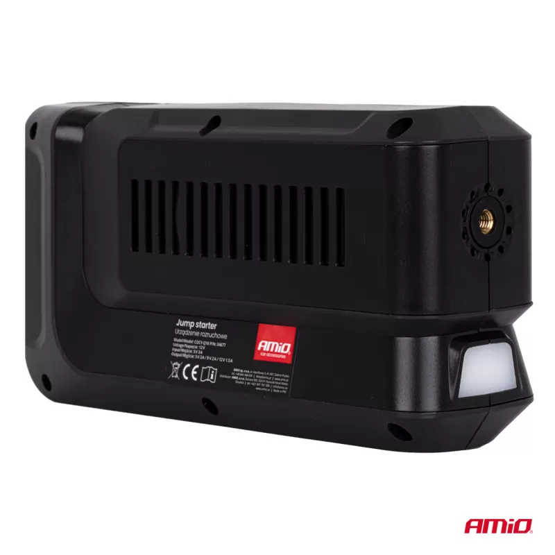 Nešiojamas 4in1 paleidimo įrenginys/LED/oro kompresorius/išorinė baterija 12V 12Ah 1600A AMIO-04677