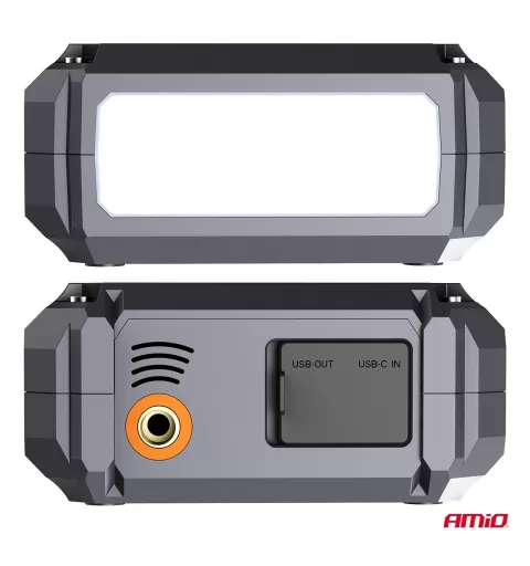 Nešiojamas 4in1 paleidimo įrenginys/LED/oro kompresorius/išorinė baterija 12V 7,2Ah 600A PRO AMIO-04674