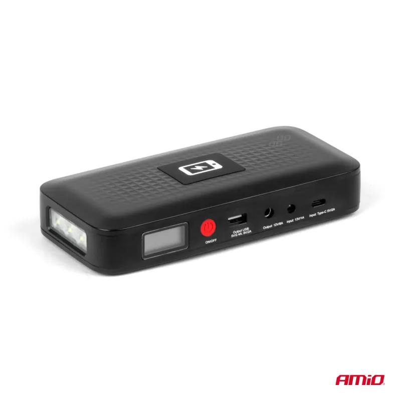 Nešiojamas paleidimo įrenginys / išorinė baterija 12V 12Ah 800A AMIO-04055