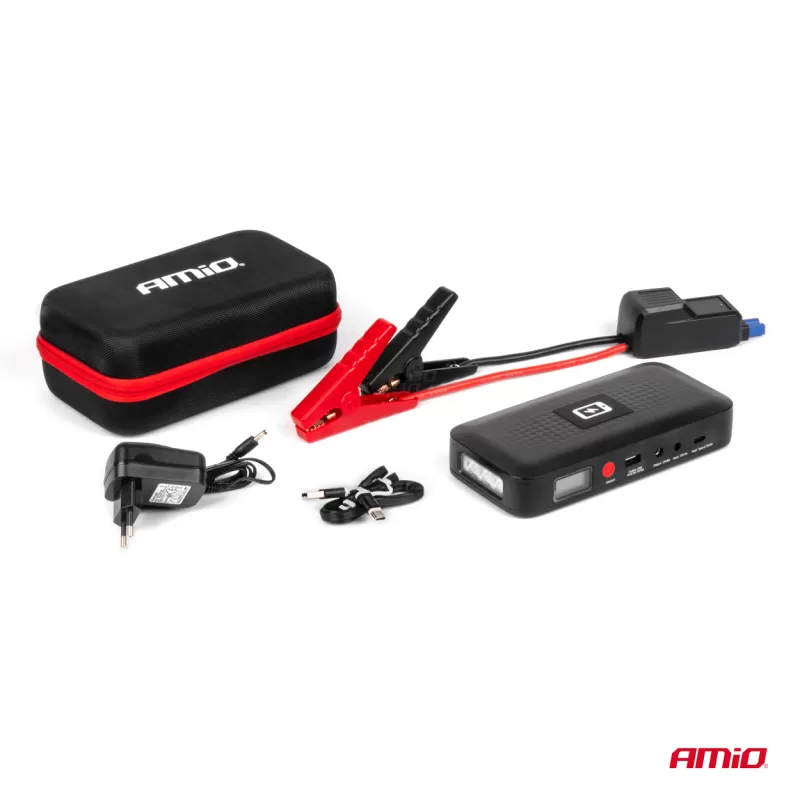 Nešiojamas paleidimo įrenginys / išorinė baterija 12V 12Ah 800A AMIO-04055