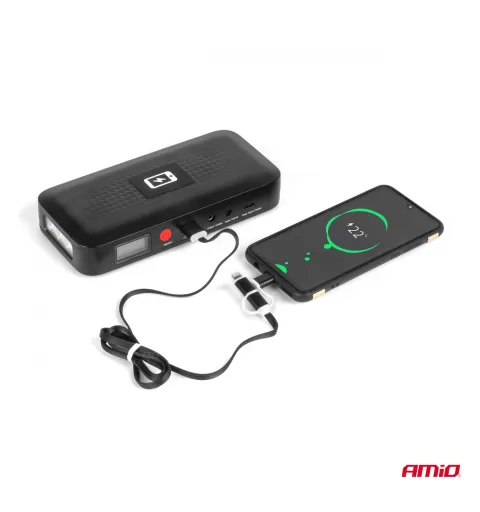 Nešiojamas paleidimo įrenginys / išorinė baterija 12V 12Ah 800A AMIO-04055