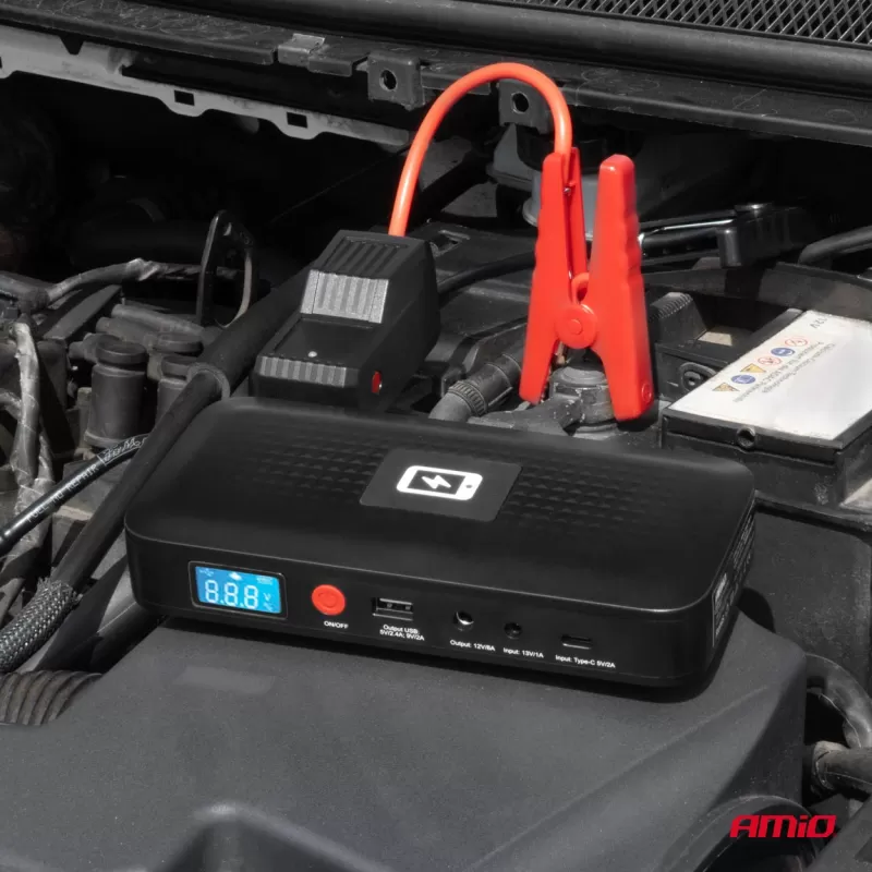 Nešiojamas paleidimo įrenginys / išorinė baterija 12V 12Ah 800A AMIO-04055