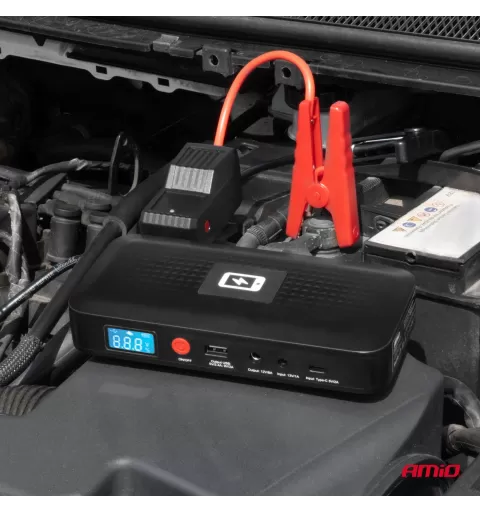 Nešiojamas paleidimo įrenginys / išorinė baterija 12V 12Ah 800A AMIO-04055